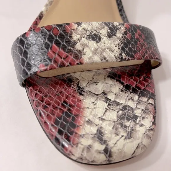 Antonio Melani Gwyn Snake Block Heel Sandals 8.5