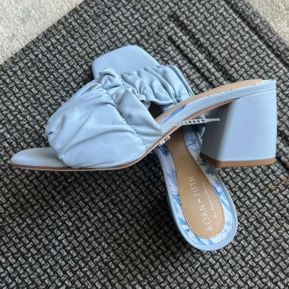 Antonio Melanix Born on Fifth Amy Pleated Leather Dress Sandals