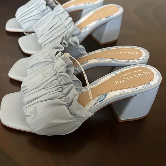 Antonio Melanix Born on Fifth Amy Pleated Leather Dress Sandals