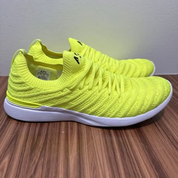 APL Mens Techloom Wave Energy Green Athletic Shoes Running Knit Lace Up size 8.5