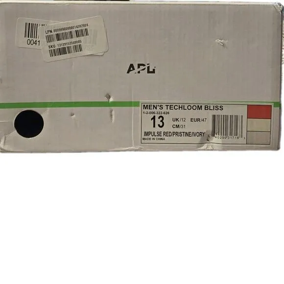 APL Techloom Bliss Impulse Red/Pristine/Ivory Mens Size 13