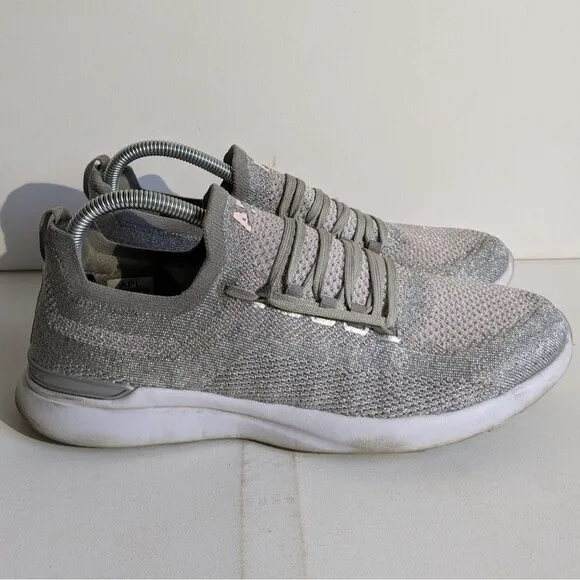 APL Techloom Breeze Metallic Silver Slip On Athletic Shoes Women's Size 10