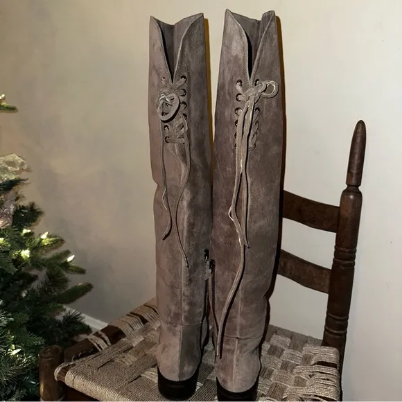 Aquatalia Nicki Suede Over The Knee-High Boots 7.5