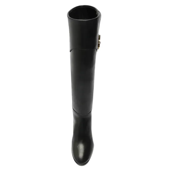 Arezzo Women's Vivian Leather Mid Block Knee High Boots Caramel Size 8 1/2