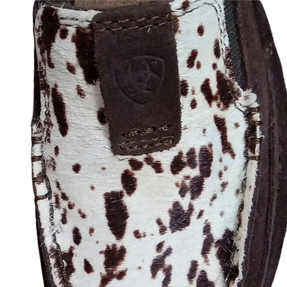 Ariat Cruiser in Chocolate Chip Suede Spotted Hair On Slip On Loafers