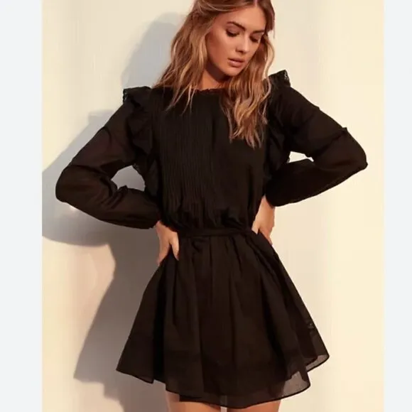 Aritzia Wilfred Elia long sleeved ruffle dress Medium