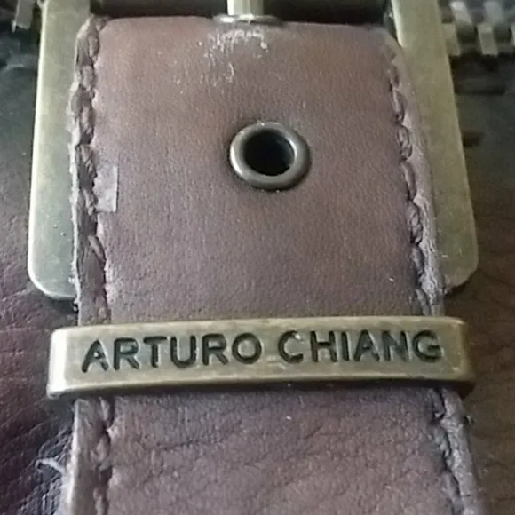 Arturo Chiang Violet Buckle &amp; Zipper Leather Boots