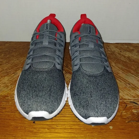 ASICS GEL QUANTUM 90 Mens Athletic Shoes GRAY w RED size 11.5/ 1021A054. Gently