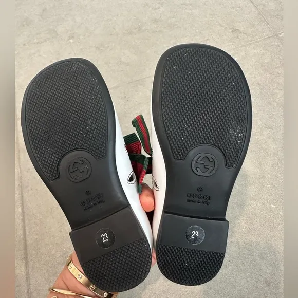 Authentic Gucci Kids Mary Jane Ballet Shoes Sandals Bow 23/7 brand new.