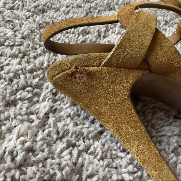 Authentic Saint Laurent Tribute Platform Suede Sandals