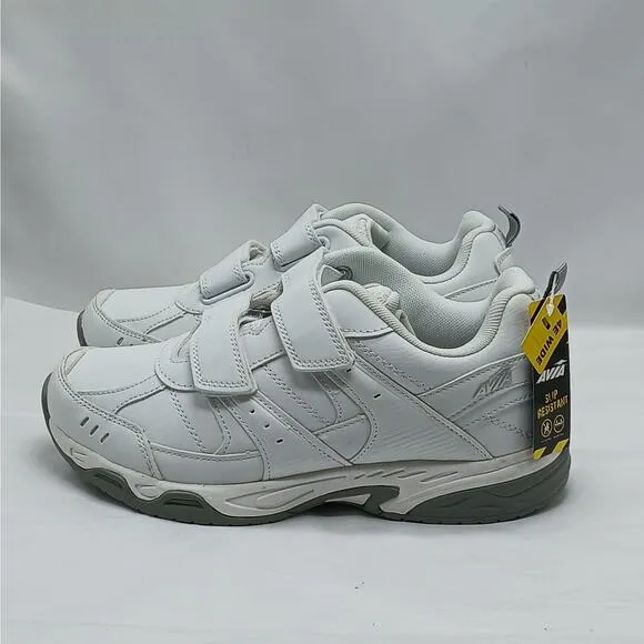 Avia Men's Avi-Union II Strap Slip Resistant Sneakers Shoes Size 8 White Comfort