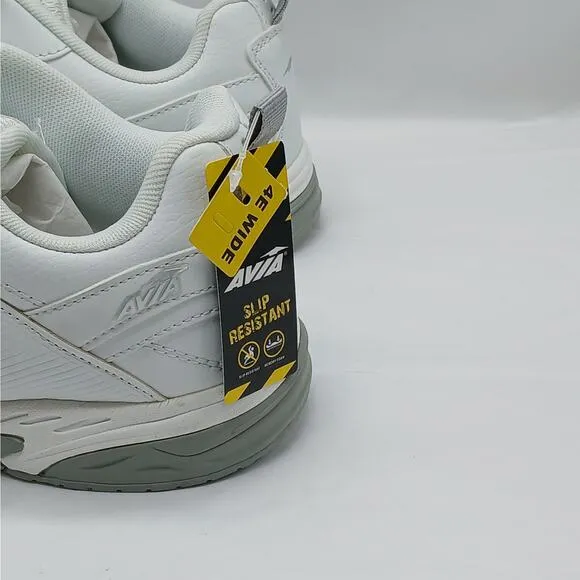 Avia Men's Avi-Union II Strap Slip Resistant Sneakers Shoes Size 8 White Comfort