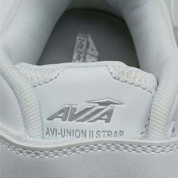 Avia Men's Avi-Union II Strap Slip Resistant Sneakers Shoes Size 8 White Comfort
