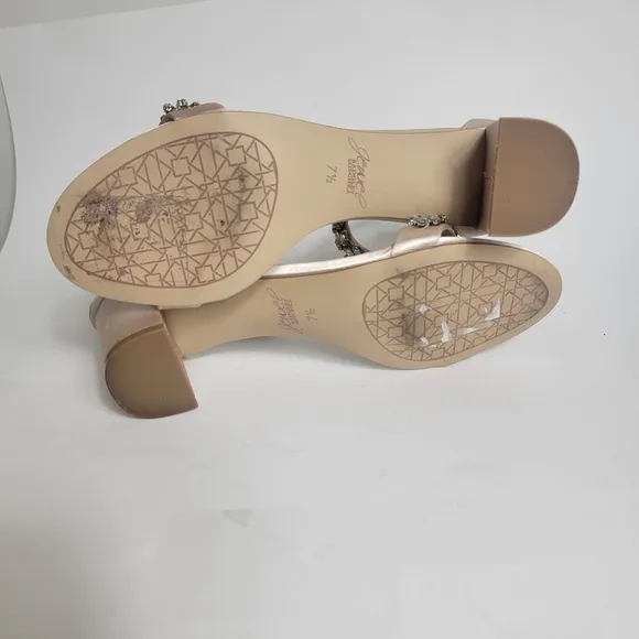Badgley Mischka Jewell Bejeweled Bronwen Dress Wedding Prom Formal Shoes 7.5