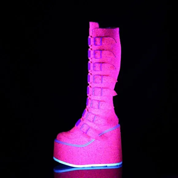 Barbiecore Barbie Platform Glitter Knee High Boots