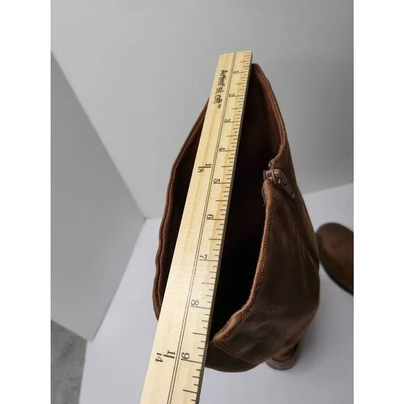 Baretraps Ornella Wide Calf Womens 11M Brown High Riding Boots Side Zip Buckle