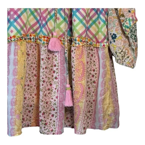 Barok Paris Spring Fling Patchwork Mini Dress NWT