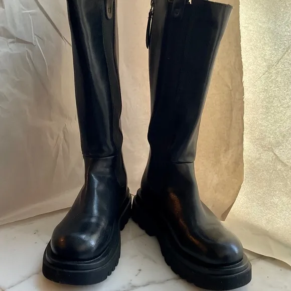 BASSO Nixon size 40 Combat Knee High Boots NEW