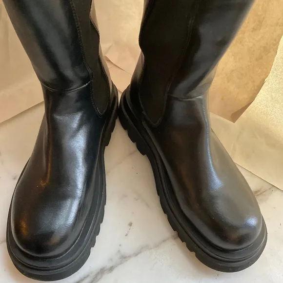 BASSO Nixon size 40 Combat Knee High Boots NEW