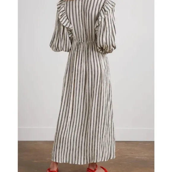BAUM UND PEERDGARTEN Alona Dress in Black Stripe