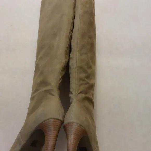 BCBGMAXAZARIA Tan Over-the-Knee High-Heel Suede Boots Retail $595