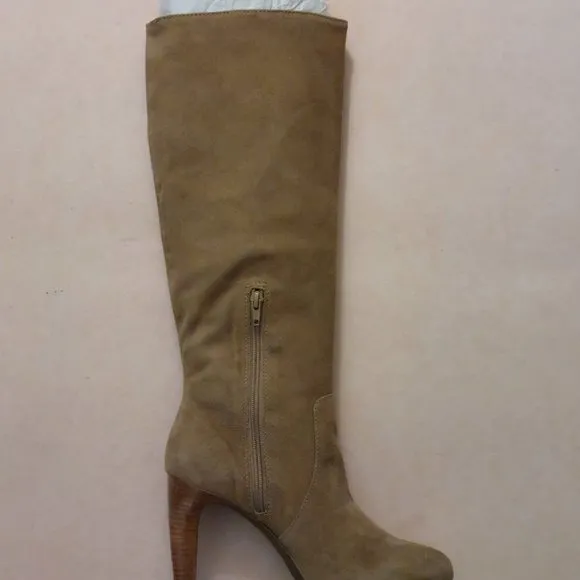 BCBGMAXAZARIA Tan Over-the-Knee High-Heel Suede Boots Retail $595