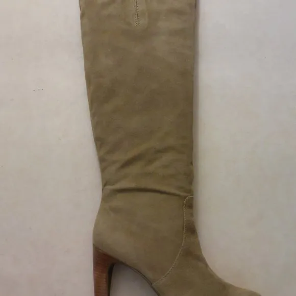 BCBGMAXAZARIA Tan Over-the-Knee High-Heel Suede Boots Retail $595