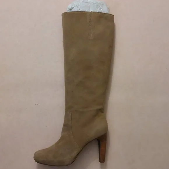 BCBGMAXAZARIA Tan Over-the-Knee High-Heel Suede Boots Retail $595