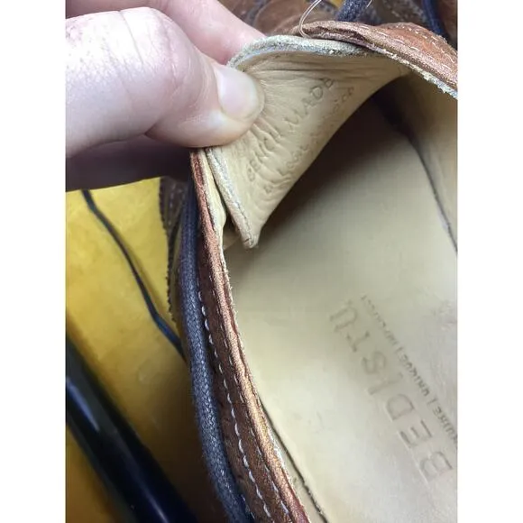 BedStu Men's Shoes Lita Oxford Brown Loafer Dress Shoes Size 9.5