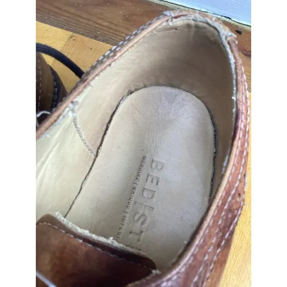 BedStu Men's Shoes Lita Oxford Brown Loafer Dress Shoes Size 9.5
