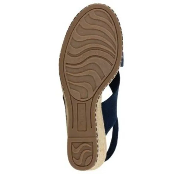 BELLA VITA Womens Black Jute Nadette Ii Round Toe Wedge Espadrille Shoes 9 M
