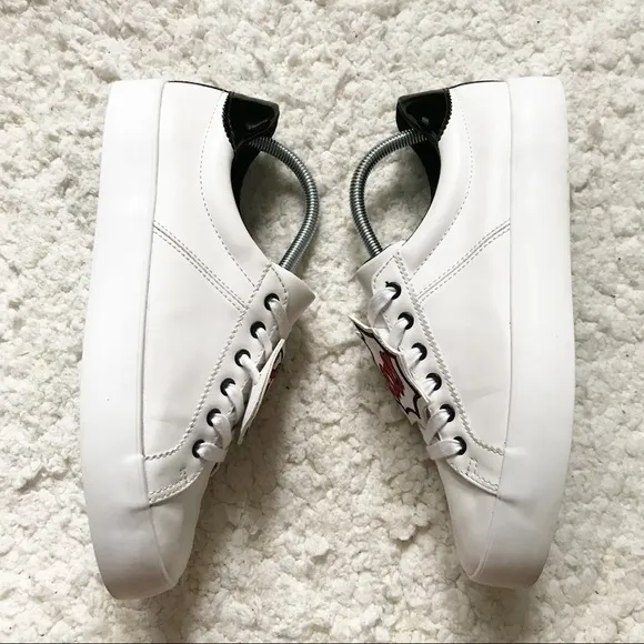 Bershka Rare White WHAT EVER Platform Sneakers