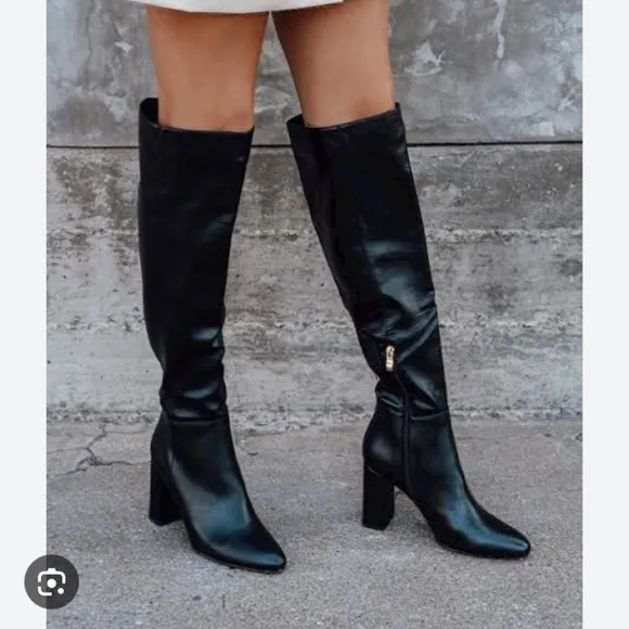 Billini Quartz Black Knee-High Boots tall