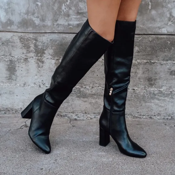 Billini Quartz Black Knee-High Boots tall