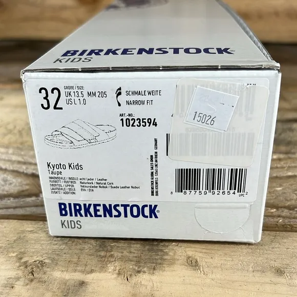 Birkenstock Kyoto Kid's - Taupe - 32 Narrow - New in box