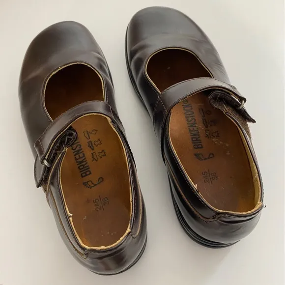 Birkenstock Vintage Footprints Annapolis Brown Strap Mary‎ Jane Comfort Shoes