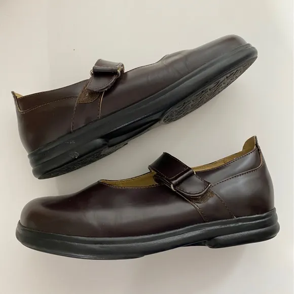 Birkenstock Vintage Footprints Annapolis Brown Strap Mary‎ Jane Comfort Shoes