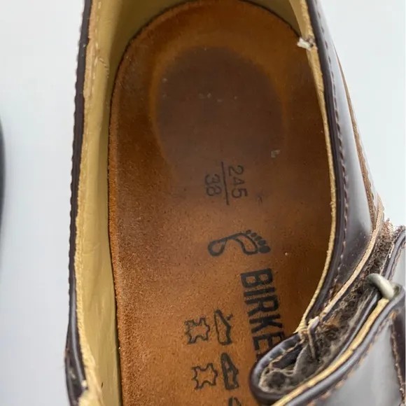 Birkenstock Vintage Footprints Annapolis Brown Strap Mary‎ Jane Comfort Shoes