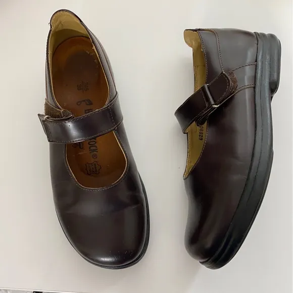 Birkenstock Vintage Footprints Annapolis Brown Strap Mary‎ Jane Comfort Shoes