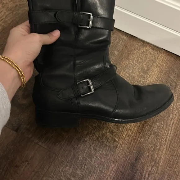 Black knee high boots