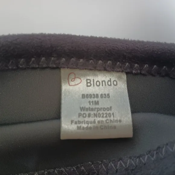 Blondo Knee High Sock Boots Womens Size 11 Gray Waterproof Suede Block Heel