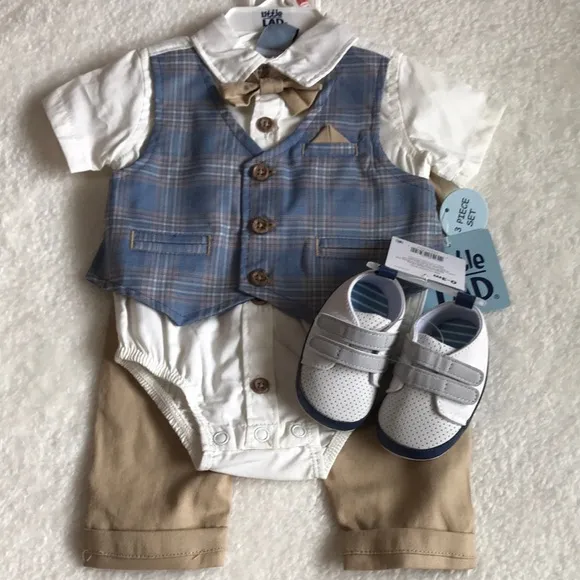 Blue and Tan Kids Outfit by The Children's Place