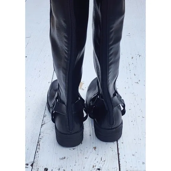 B.O.C Born Of Concept Women Black Knee High Zip Chesney Tall Boots US 6.5 EU 37