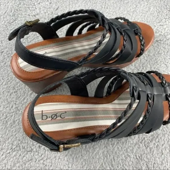 B.O.C BY BORN Garcelle Sandals Strappy Shoes Womens 10 M Clog Platform Buckle‎