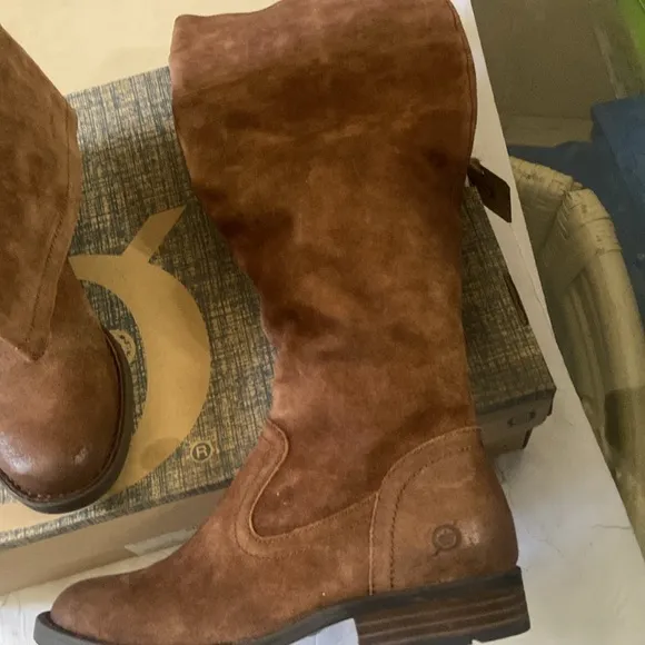 Born Britton Rust distressed over the knee boots