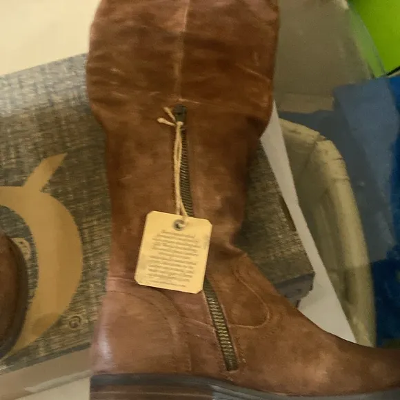 Born Britton Rust distressed over the knee boots