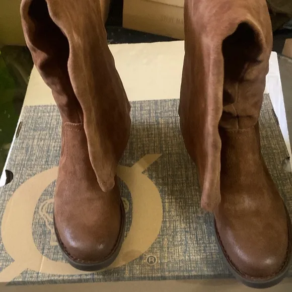 Born Britton Rust distressed over the knee boots