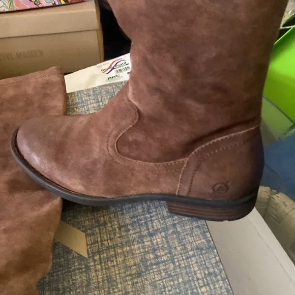 Born Britton Rust distressed over the knee boots