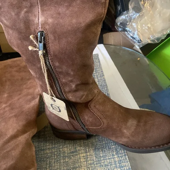 Born Britton Rust distressed over the knee boots