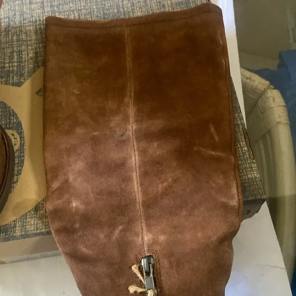 Born Britton Rust distressed over the knee boots